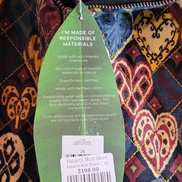 Farm Rio Black Hearts Ikat Mini Skirt - Picture 11 of 13